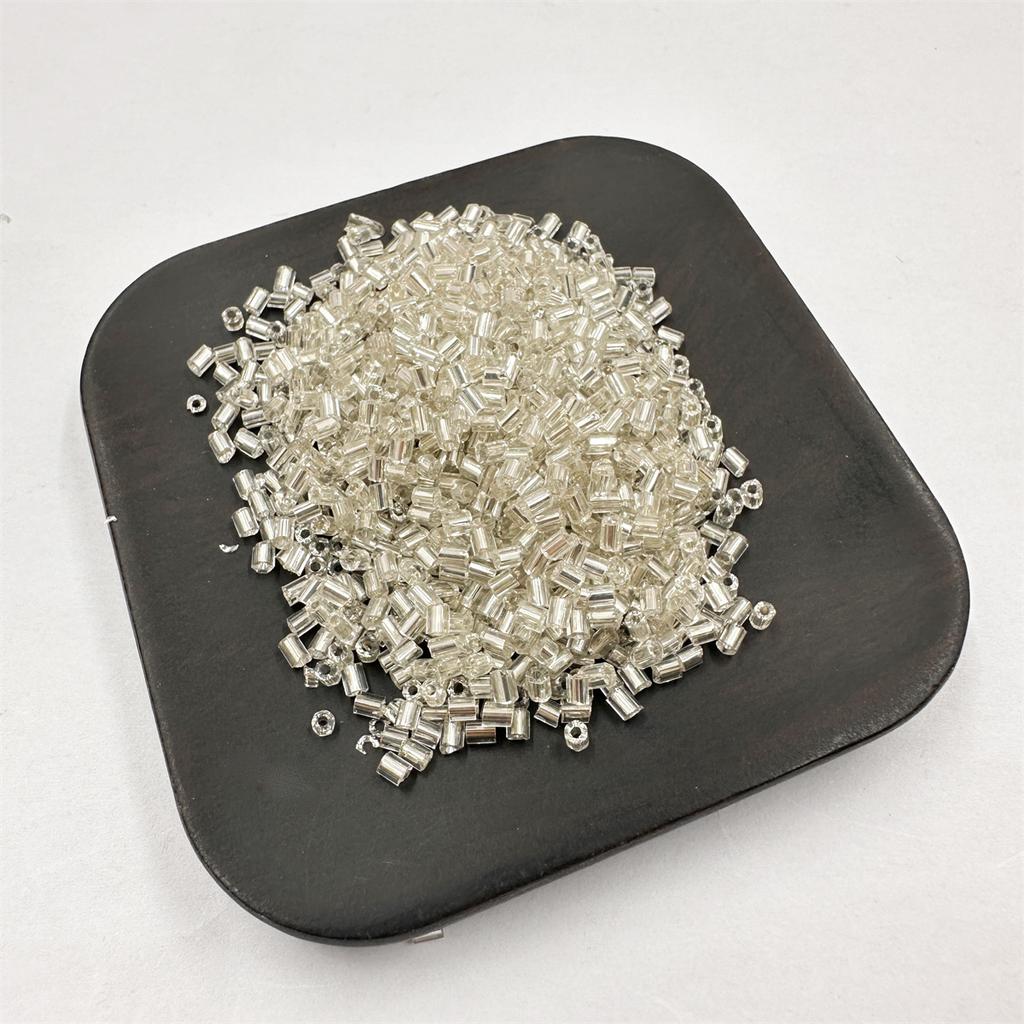 1000Pcs 2mm Bead Bracelet Beading Chain Beads Glass Tube