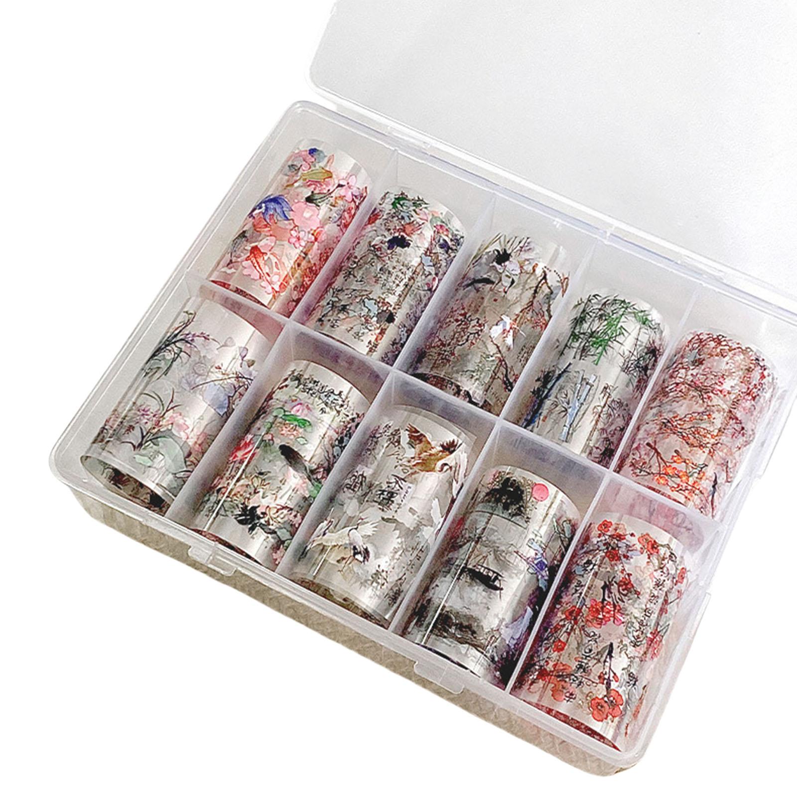 

Фольга для ногтей Наклейки-переводки для нейл-арта Цветная пленка с цветочным узором Самоклеящиеся наклейки для нейл-арта DIY-декорации Наклейки для ногтей разноцветный