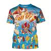 Ice Cream Color Fashion T-shirt For Men Funny Humour Short Sleeve Tee Shirt Trend Street Casual Clothes Kid Gift 2025 New Top