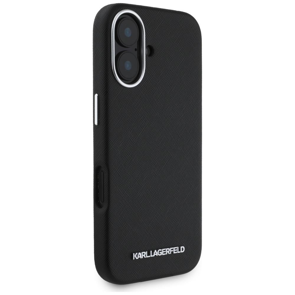 Etui Do iPhone 16 Karl Lagerfeld Saffiano MagSafe Czarne