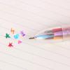 Kreativer Transparenter 6-Farben Kugelschreiber Niedlich Kawaii Schüler-Schreibwaren Mehrfarbig Büro-Schulbedarf Schreibwaren