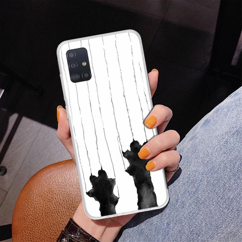Cat Footprint Funny Paw Cute Phone Case For Samsung Galaxy A52 A32 A22 A12 A51 A31 A50S A30S A20S A10S Note 20 Ultra 10 Plus S10