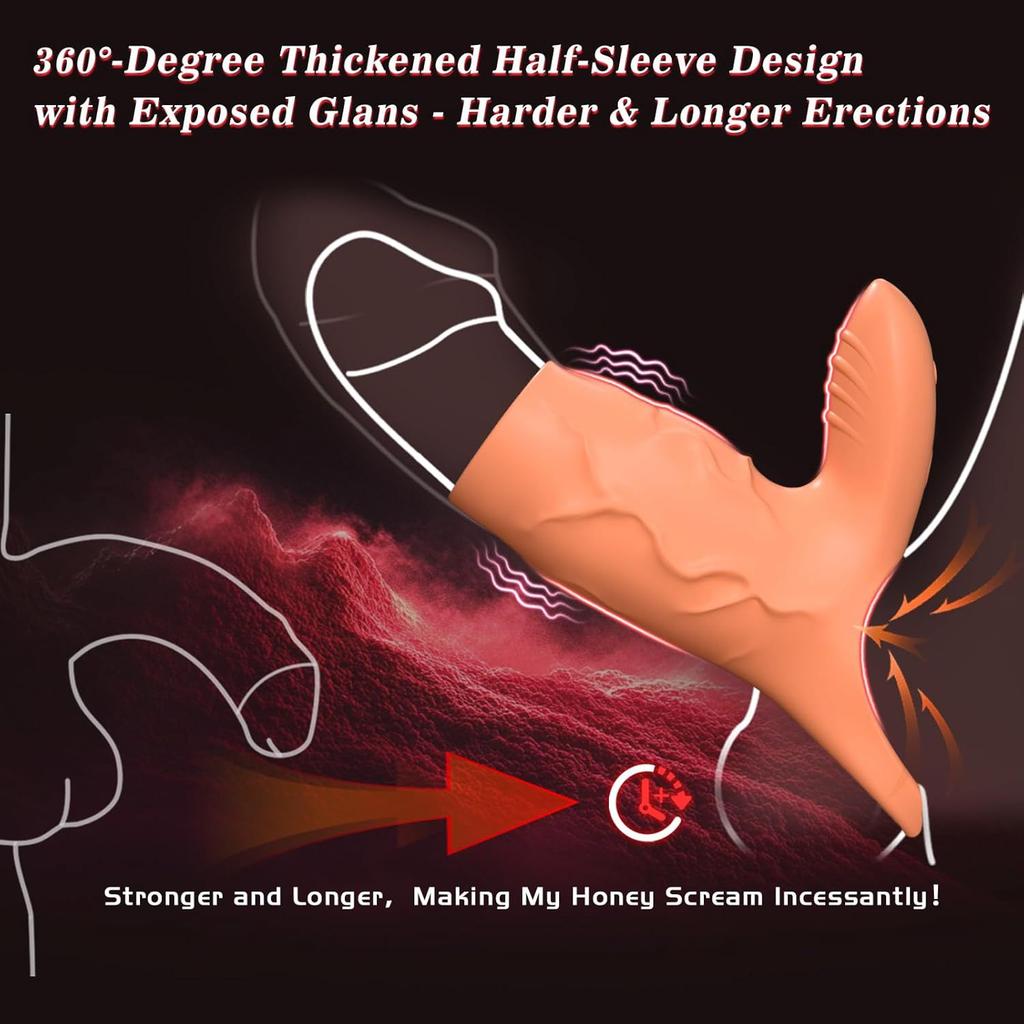 Penis Ring Sleeve Vibrator Clitoral Stimulator Cock Ring G-Spot Testicle Massager Delay Ejaculation Extender Adult SexToy Couple