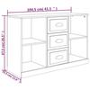 VidaXL Buffet blanc 104,5x35,5x67,5 cm bois d'ingénierie 816232