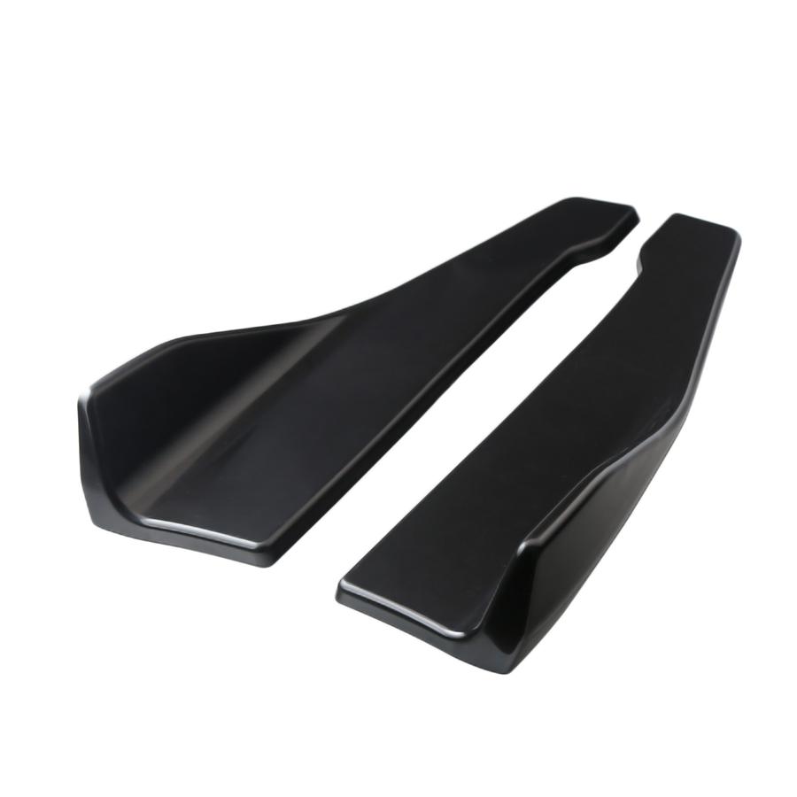 Pair Car Side Skirt Extension Splitters Winglet Diffuser Rear Lip Anti-Scratch