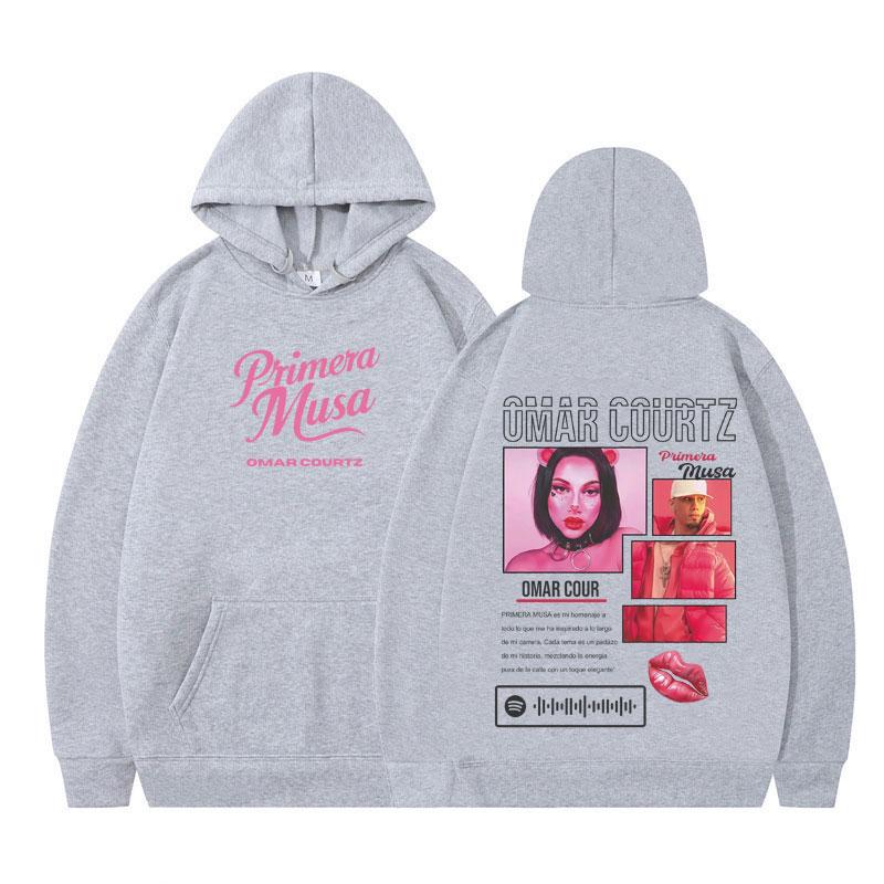 Rapper Omar Courtz Primera Musa 2025 Graphic Hoodie Men Women Hip-hop Pullover Comfort Streetwear Casual Aesthetic Sweatshirts