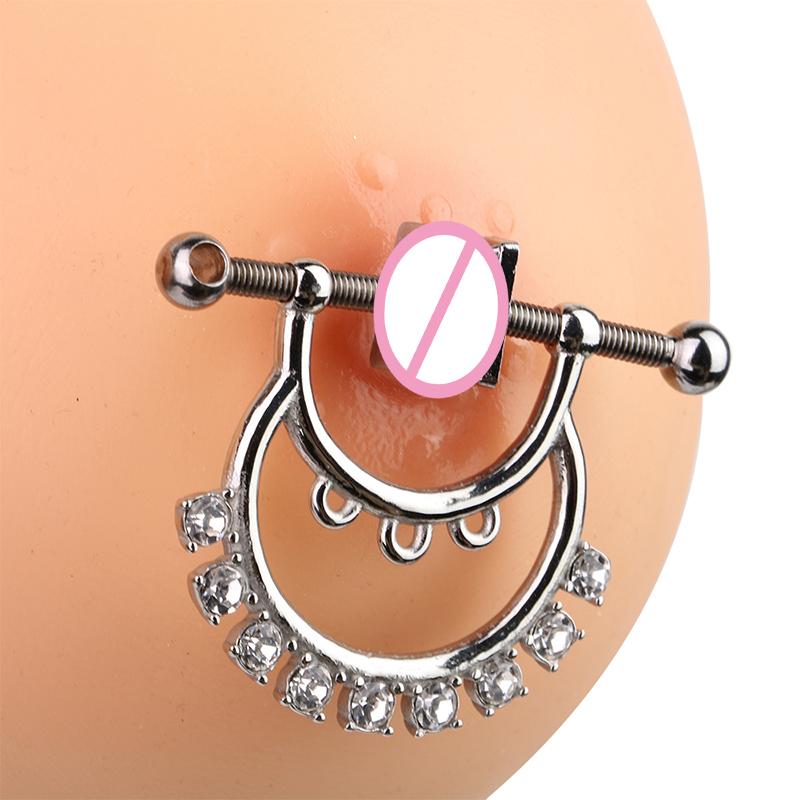 QKKQ New Stainless Steel Nipple Clamps Bondage Adult Sex Toys Noble Style Steel Clip Suitable for Adult Men and Women