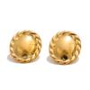 Boucles d'oreilles Clous Simples Yhpup Quotidiennes en Acier Inoxydable pour Toutes les Occasions Imperméables Métal Polyvalentes Minimalistes Bijoux Plaqué PVD
