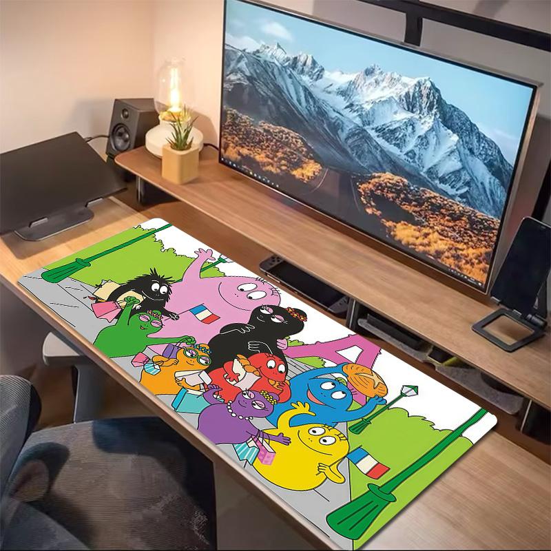 Barbapapa3 Print  Cushion Non-slip Laptop Tablet Big Mousepad XXL Mat Mini PC Playmat With Lock edge