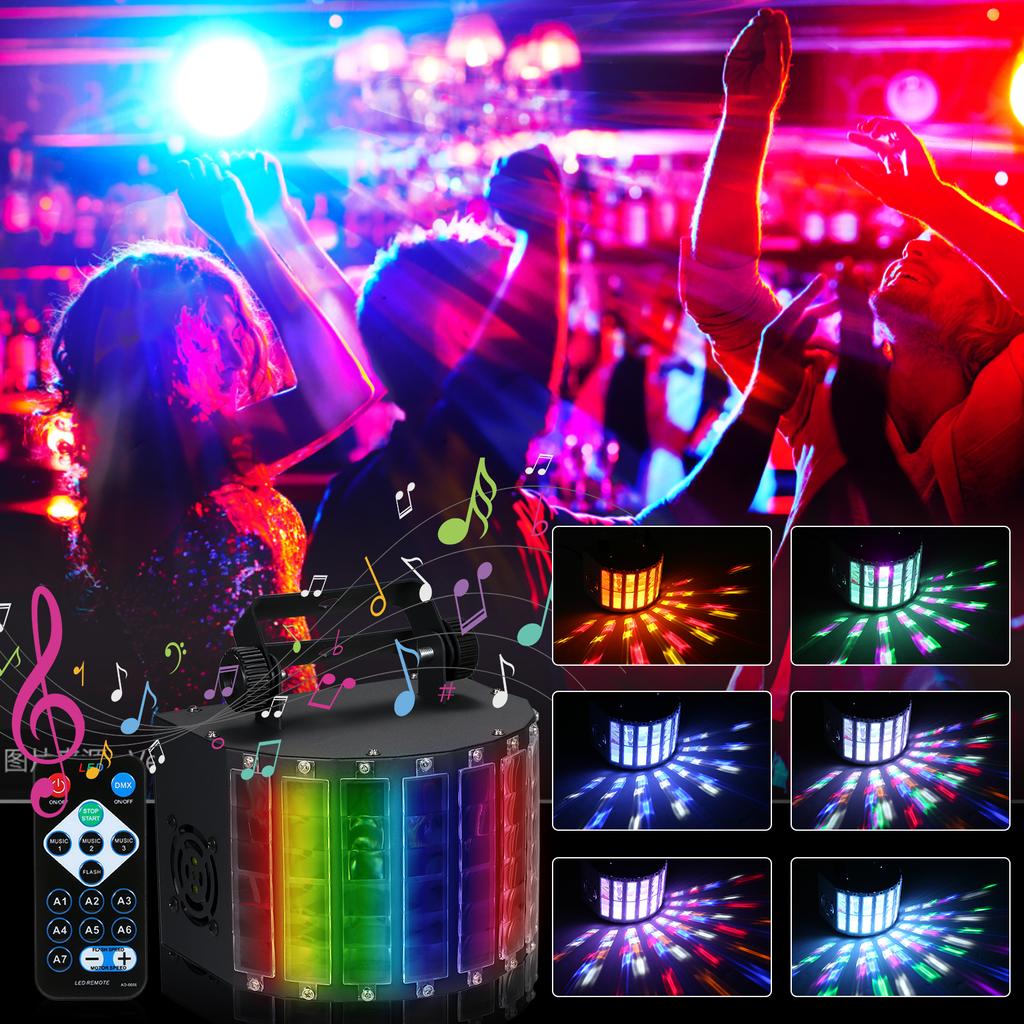 Neoglint 100240 V 24W RGBW LED 7 kanálové Dmx 512 Hlasové ovládanie Automatické ovládanie