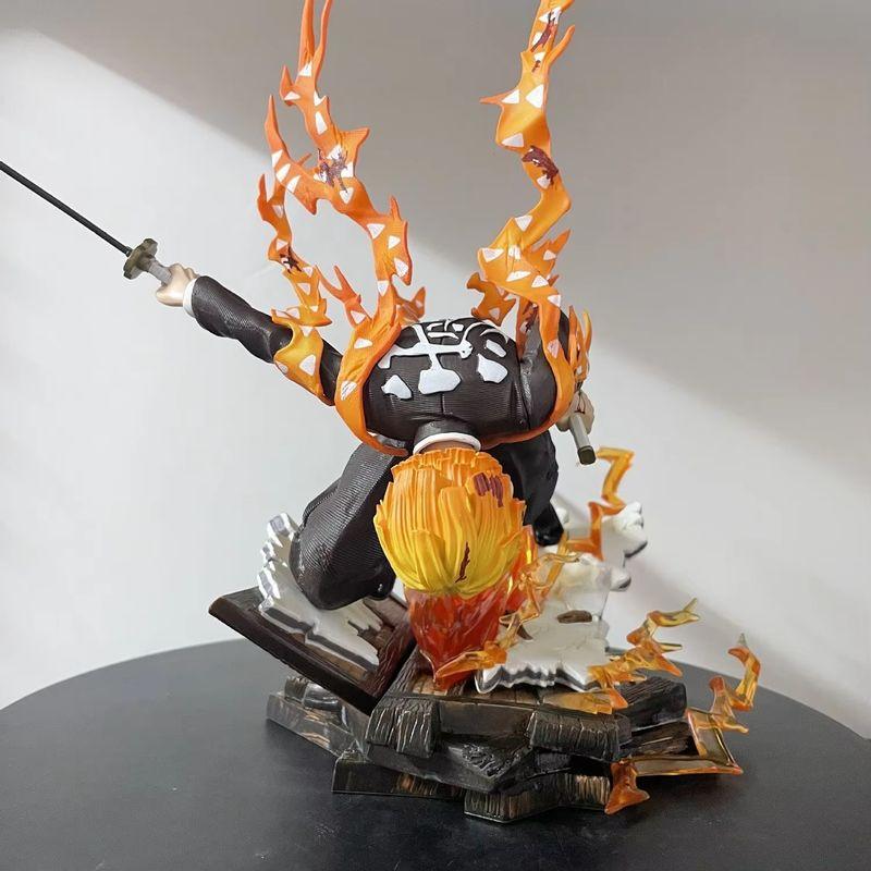 Demon Slayer Infinity Castle Agatsuma Zenitsu Honoikazuchi Series Luminous Statue Action Figure Model Ornament Gk Youth Toy