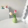 Ins Ceramics Vase Nordic Solid Color Hydroponics Vases Mini Flowers Plant Colorful Flower Bottle Desktop Ornament Home Decor