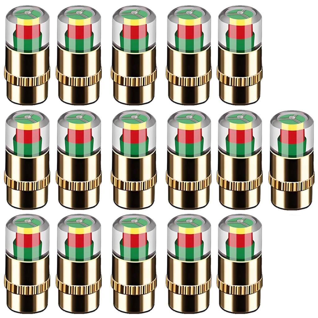 2.4Bar 36PSI Tyre Pressure Monitor Valve Caps Easy To Read 3 Color Eye Alert Tyre Valve Caps Pressure Monitor Indicator for Cars