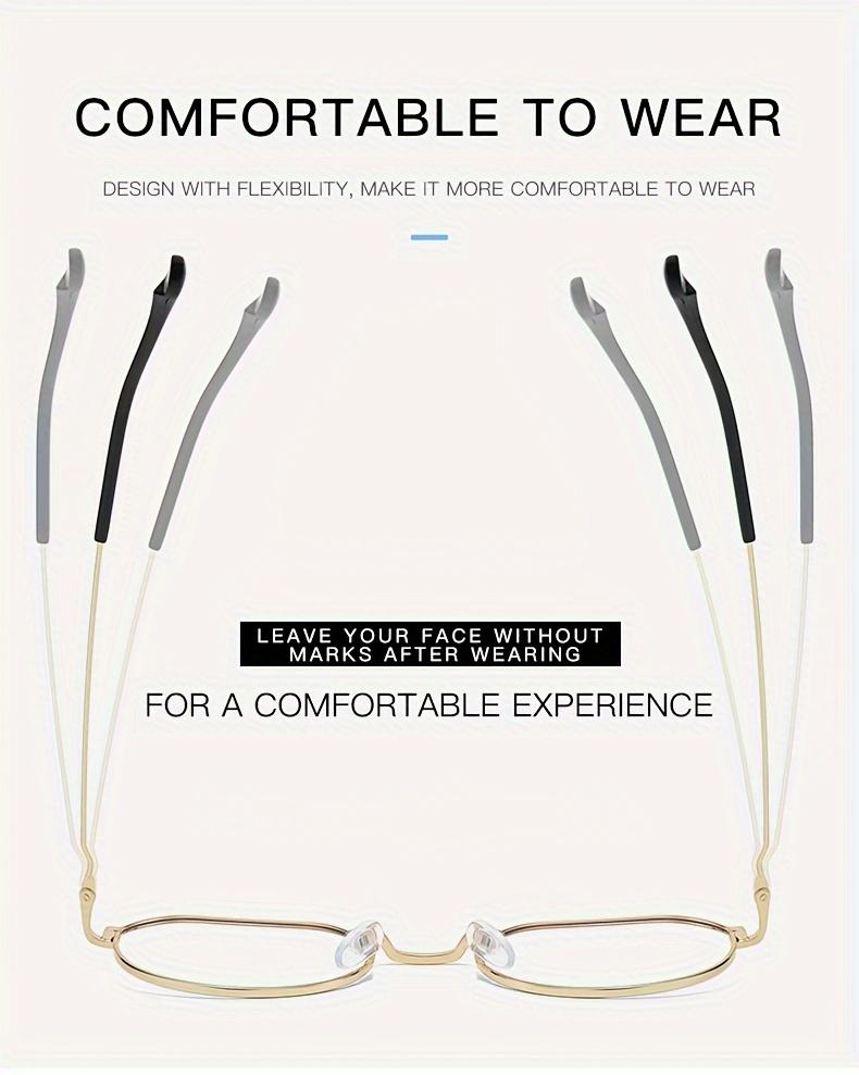 1pcs New Irregular Metal Glasses Frame for Men and Women Both Day and Night Anti-blue Light Photochromic Lenses