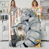 Anime F-Fullmetal Alchemist Throw Flannel Blanket Perfect for Sofa Office Bed Travel Sleep Read Relax Camping Four Season Use