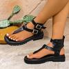 Fashion Retro Clip Toe Women's Sandals Designer Heeled Shoes 2025 Trend Summer Fashion Chunky Slides Shallow Buckle Zapatillas De Mujer