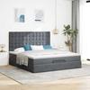 Maison Exclusive - Cadre de lit ottoman avec matelas gris foncé 180x200cm velours