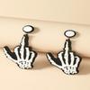 Halloween Women 'S Earrings Funny Cartoon Black Spider Black And White Ghost Skull Hand Pendant Earrings Ladies Cosplay Jewelry