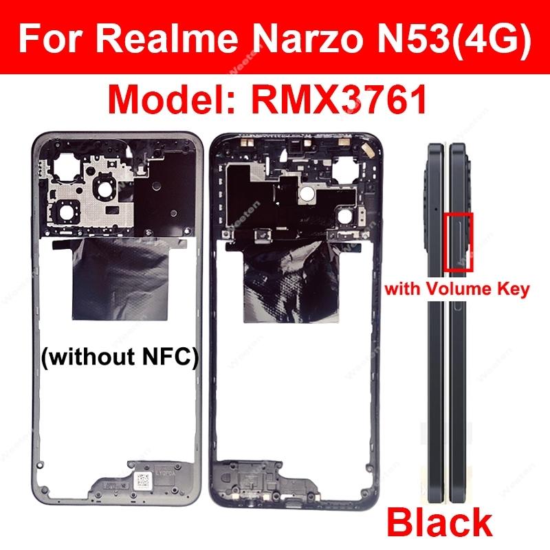 Middle Frame Housing For Realme Narzo N53 N55 N63 4G Middle Housing Holder Middle Frame Housing Cover Replacement