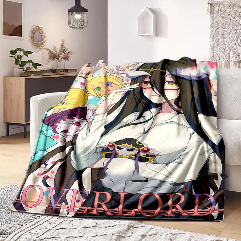 3D Print Anime Overlord Soft Plush Blanket, Flannel Blanket Throw Blanket for Living Room Bedroom Bed Sofa Picnic Cover