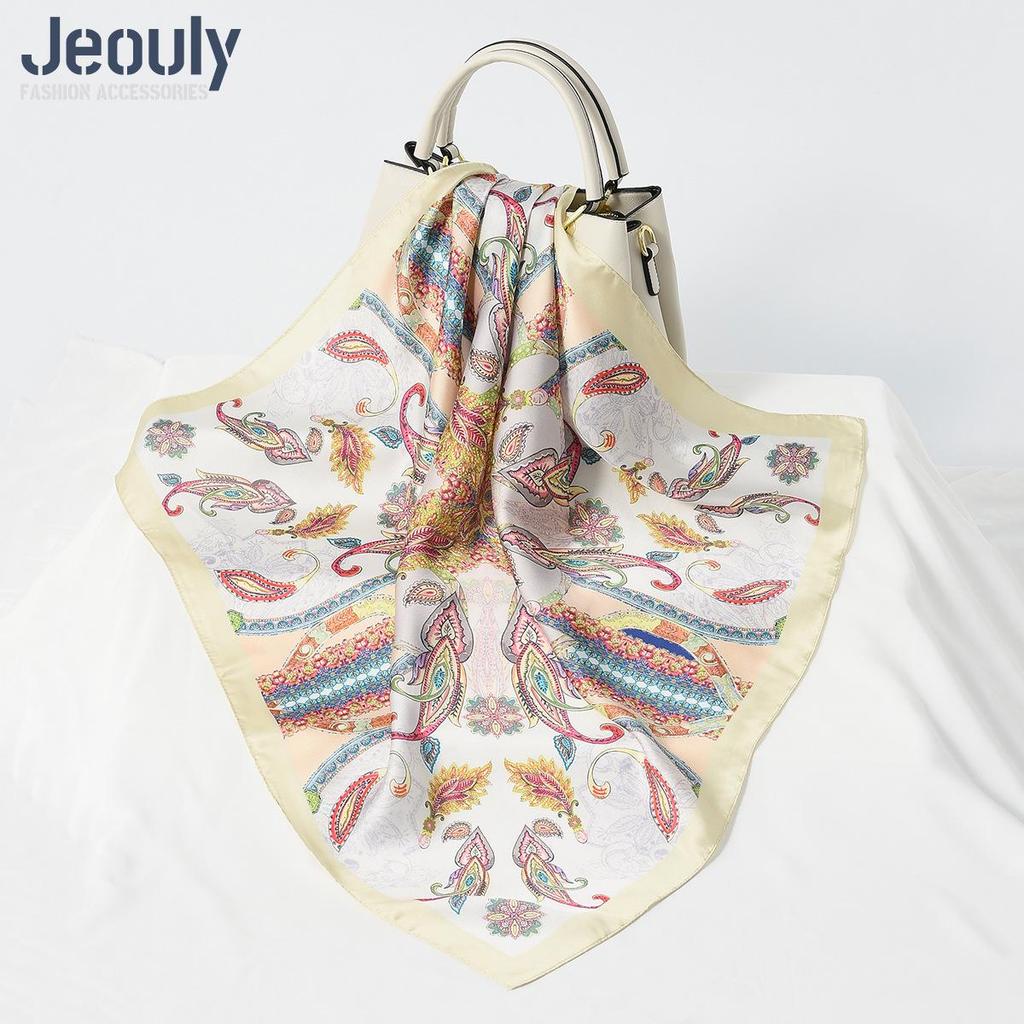 Cross-Border 70cm Silk Cashew Print Scarf - Autumn/Winter Women's Fashion Headscarf