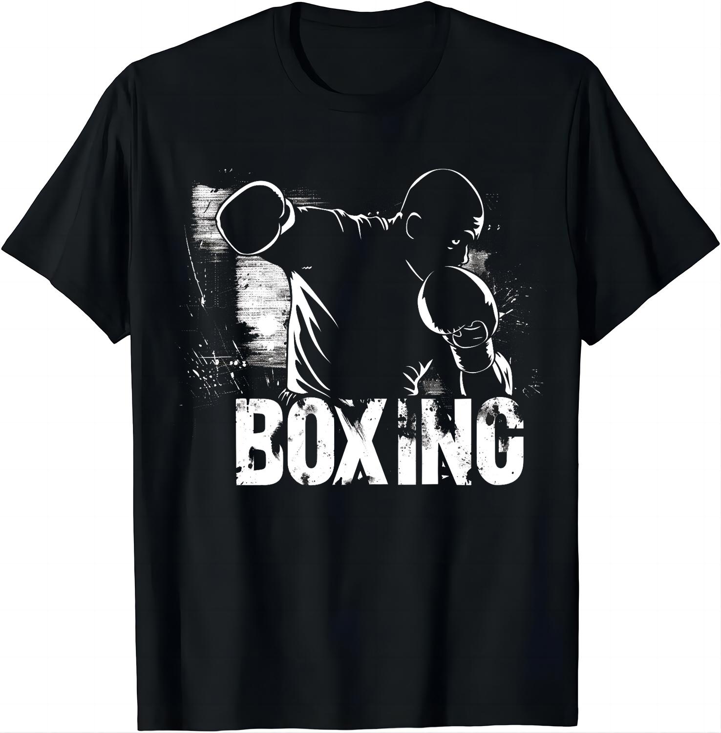 

Черная футболка с мощным вырезом боксера BOXING Edition Футболка Графические футболки Мужская одежда Топы Camisetas Streetwear - Мужская S... S разноцветный
