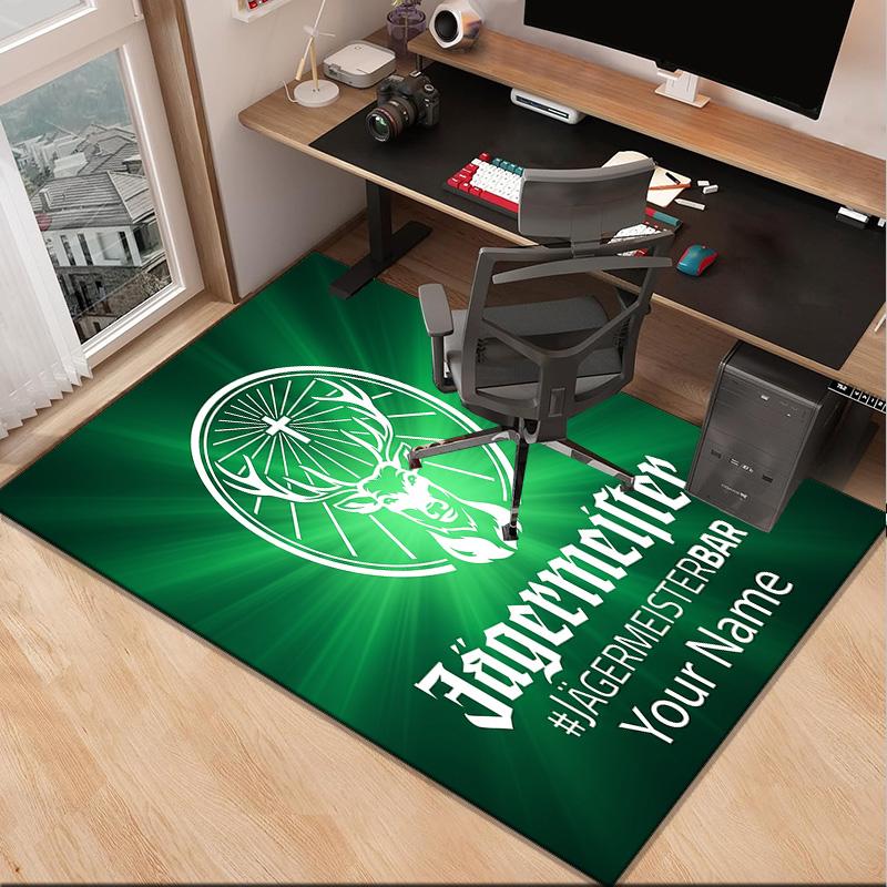 Custom NameJager-meister Spirit Drink Carpet, Indoor Rug, Chair Rug, Living Rooms, Doormat Made From Polyester Home Decor Birthday Christmas Gifts