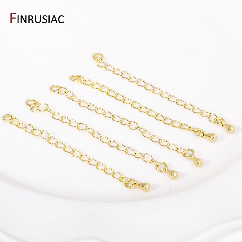 DIY Jewelry Making Accessories,14K Gold Plated Crimp End Beads,Lobster Clasp,Extender Tail Chains Wholesale