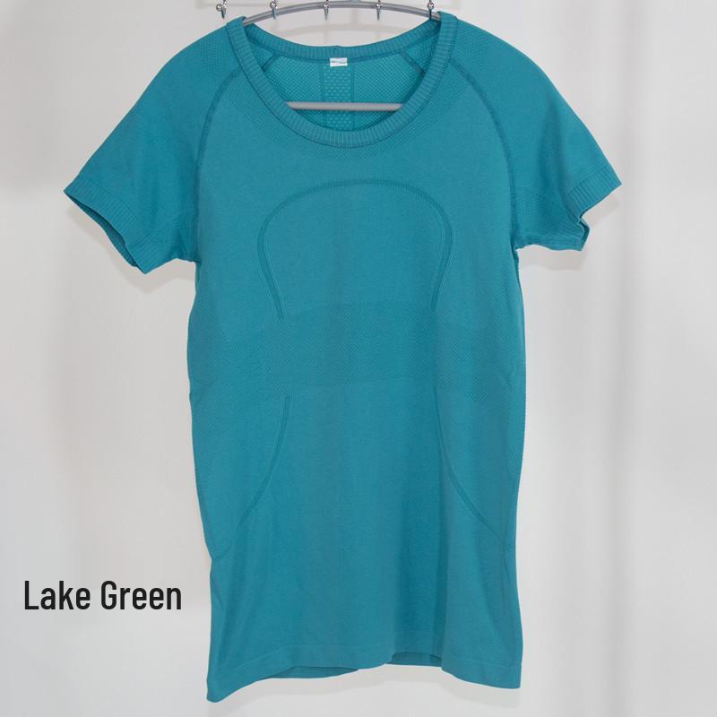 

Жіноча футболка для йоги з високою еластичністю та без швів - Вологовідвідна з коротким рукавом XL