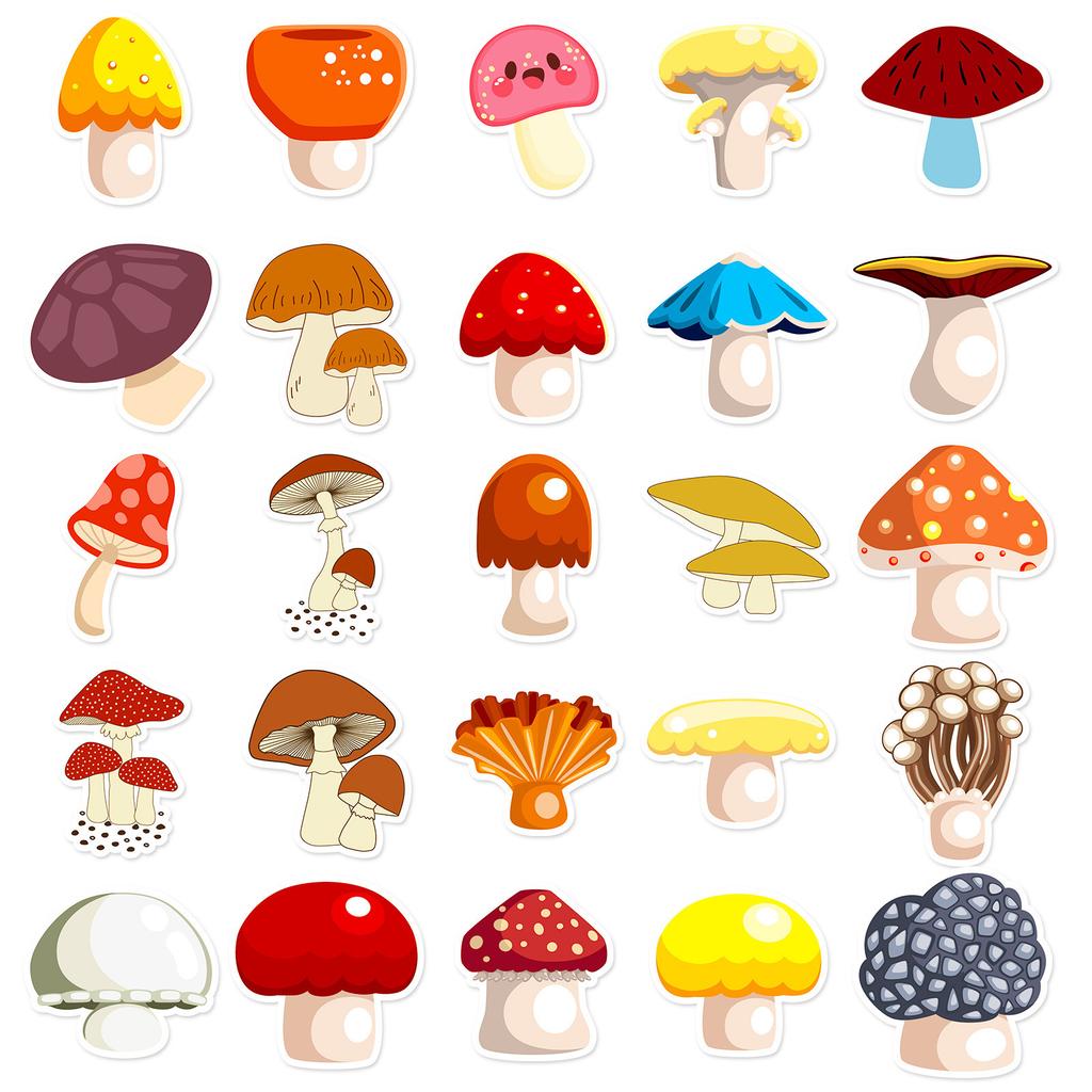 50 Cute Mushroom Graffiti Stickers New Style Graffiti DIY Suitcase Motorcycle