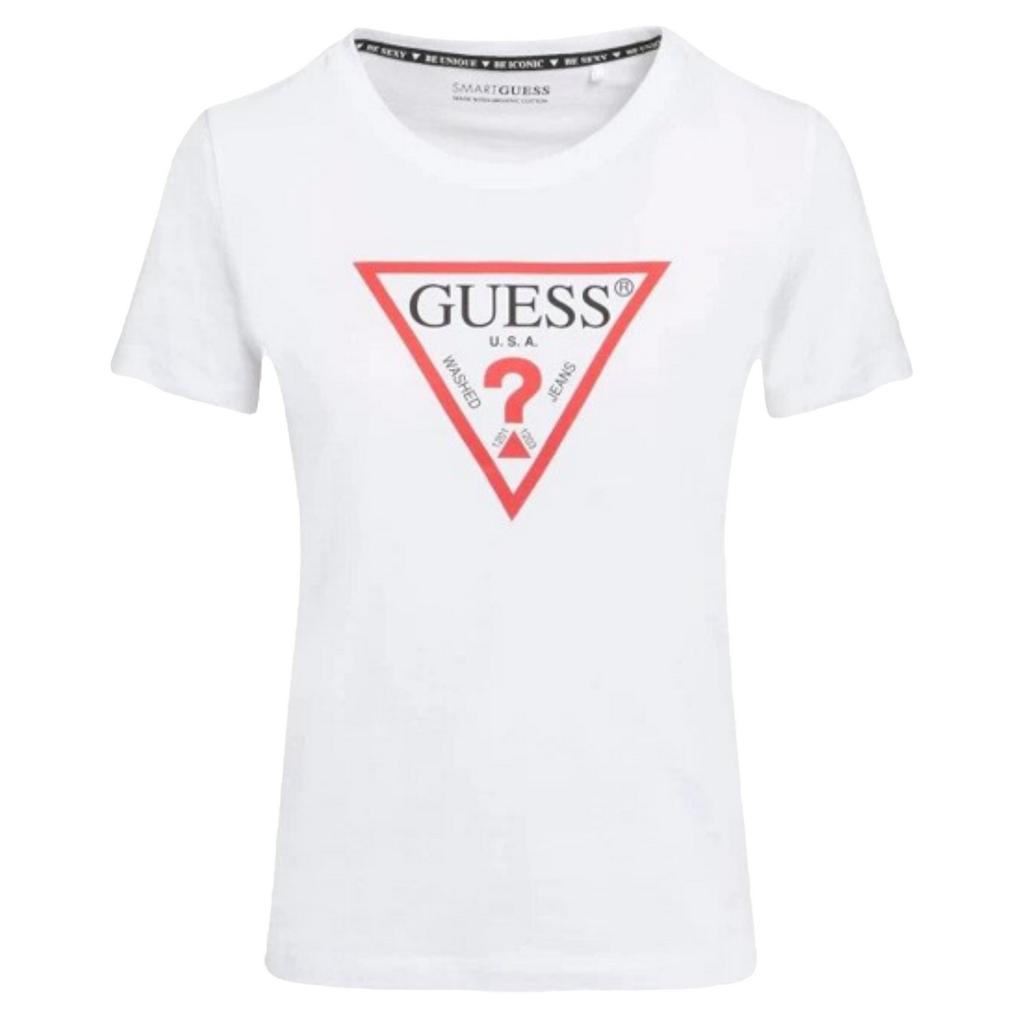 Guess Womens/Ladies Cn Original Hotfix Logo Slim T-Shirt