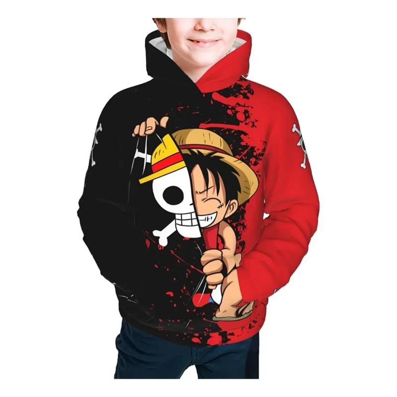 

Весенне-осенняя детская толстовка с капюшоном Monkey D Luffy, мужская японская мультяшная кофта для взрослых, повседневная толстовка с капюшоном для мальчиков и девочек 100