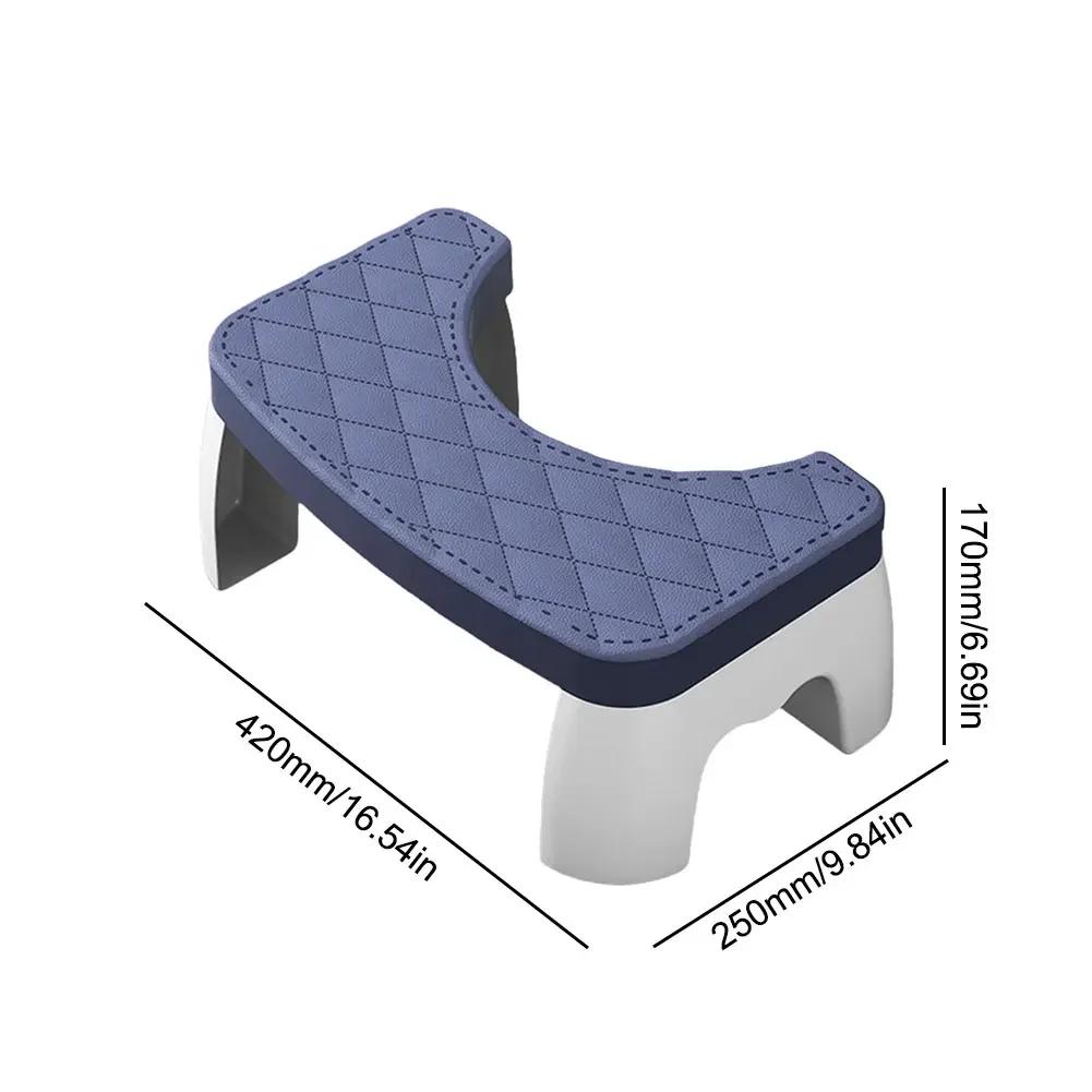 Двухступенчатая табуретка для детей, противоскользящая, складная, с двумя ступенями, для приучения к горшку, для ванной и кухни синий