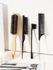 4-piece set of neutral hairstyle design tools - edge control brush and comb kit, used for combing and smoothing hair
