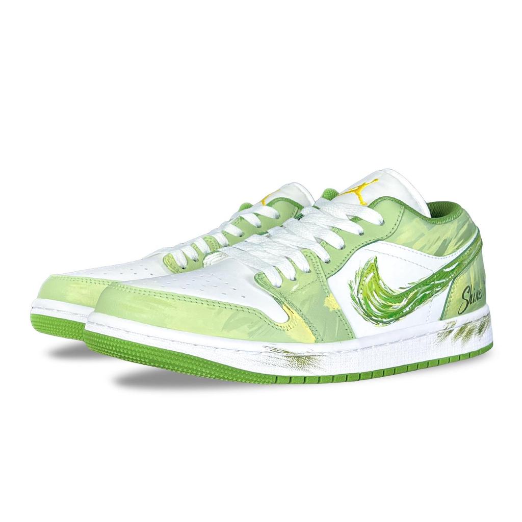 Jordan Air Jordan 1 Fairyland, Dreamy Spring Abrasion Resistant Low Top Skateboard Shoes Unisex Green HF4823-100(Team257-)