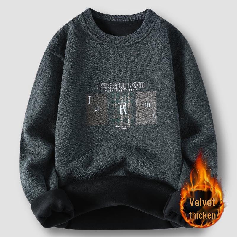 2025 Herren Einteiler Samtpullover: Trendiger Jugendstil, Plüschkaschmir, Ideal für Mittelschüler