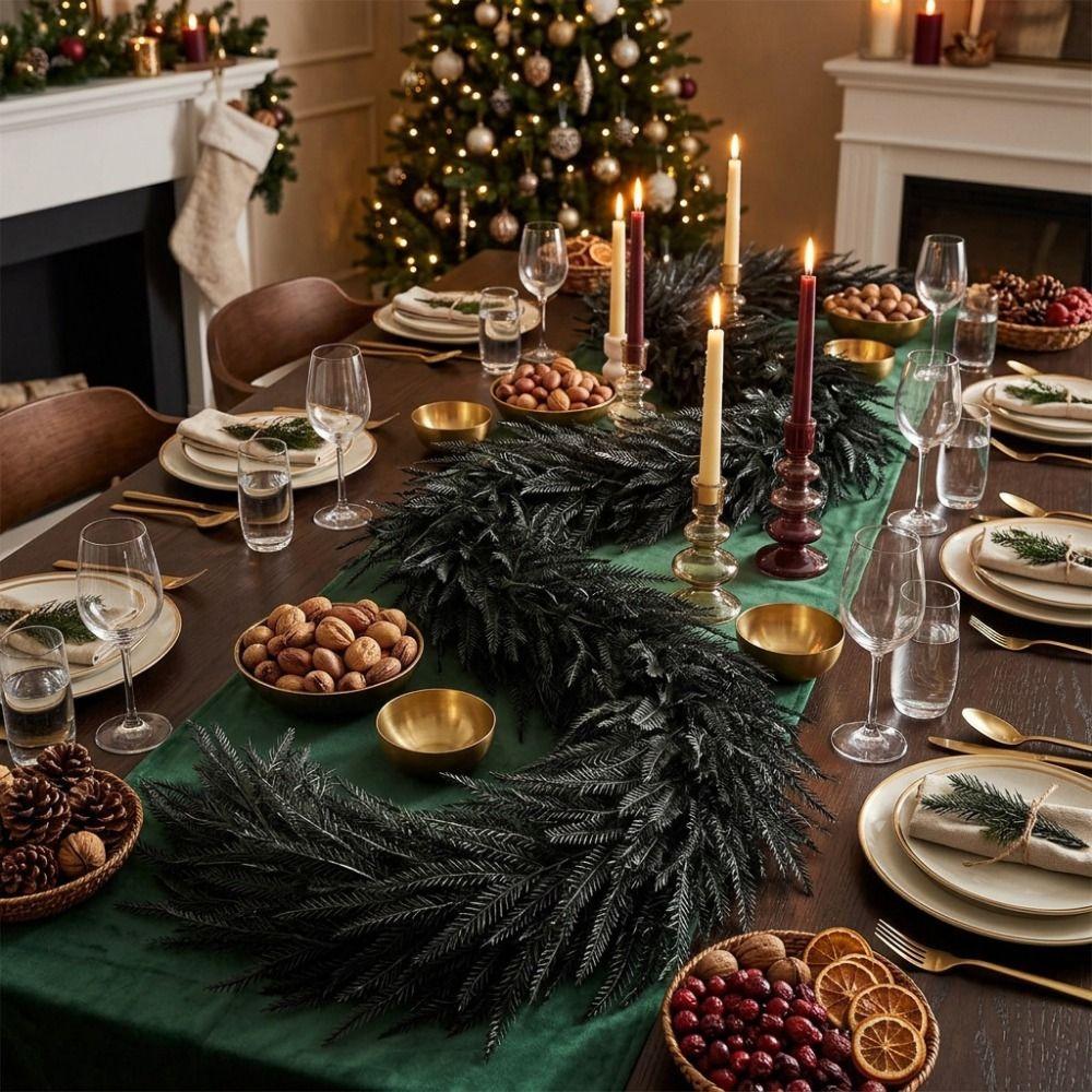 Multicolor Artificial Pine Rattan Norfolk Pine Faux Pine Garland Festival Ornament
