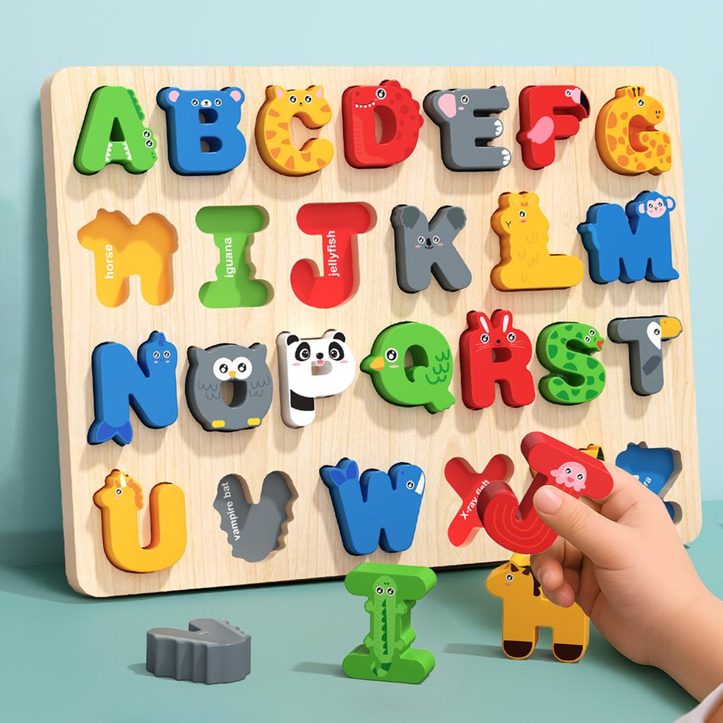 Cpc Ce Children'S Numbers Alphabet Puzzle Kindergarten Educational Early Education Numbers Shape Cognition Puzzle Wooden Toys