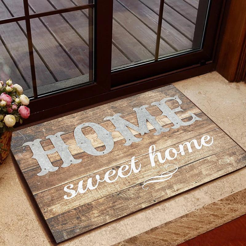 Home Sweet Home Carpet for Living Room Bedroom Rug Door Kitchen Unslip Floor Mats Birthday gift photography props Alfombra Rug