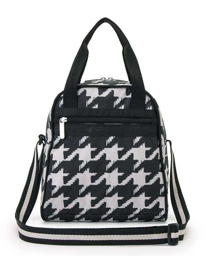 

Официальная сумка через плечо MINI Houndstooth [LeSportsac] N/S SATCHEL/1238 Женская черная/бежевая