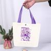 Anime Cartoon Print Student Commuting Trend Handbag Casual Lightweight Canvas Shoulder Bag