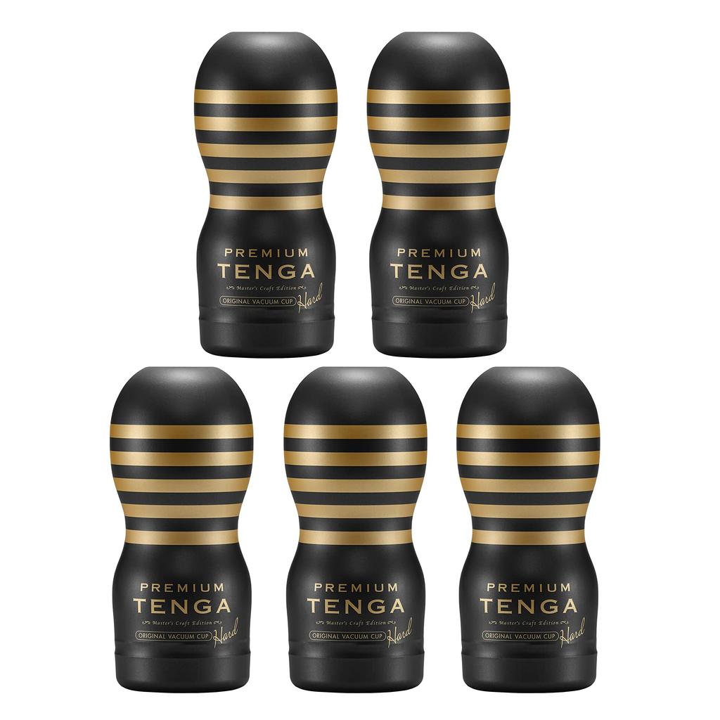 TENGA New Premium Tenga Original Vacuum Cup Hard Black Set of 5