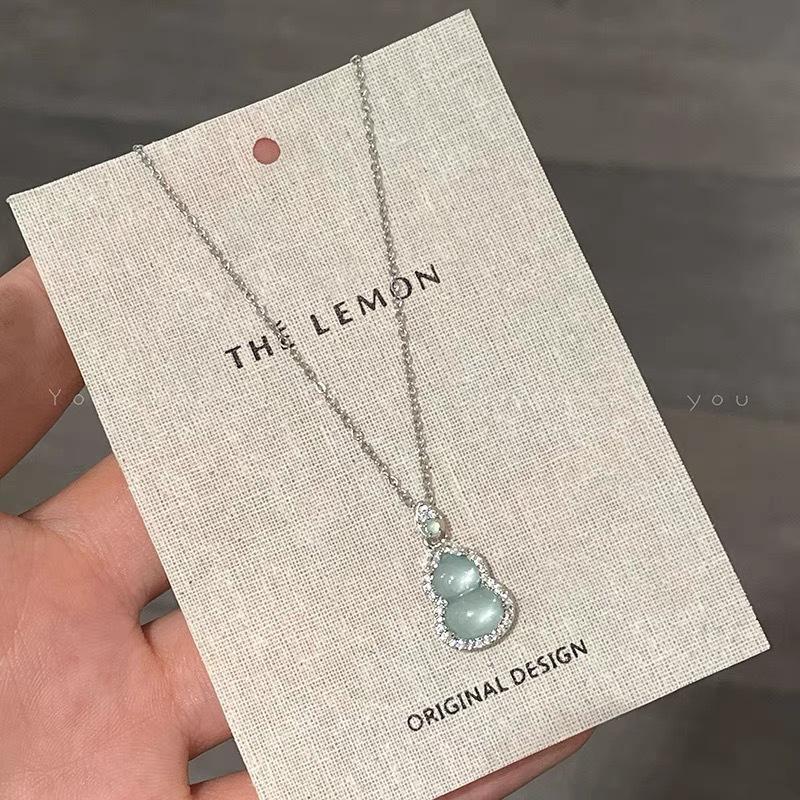 Dongju sweet cool wind~ love zircon necklace women's summer light luxury niche design sense collarbone chain Spice girl accessories