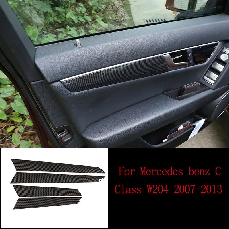 Carbon Fiber Car Interior Decoration Trim Stickers For Mercedes Benz C Class W204 C180 C200 2007-2013 Accessories