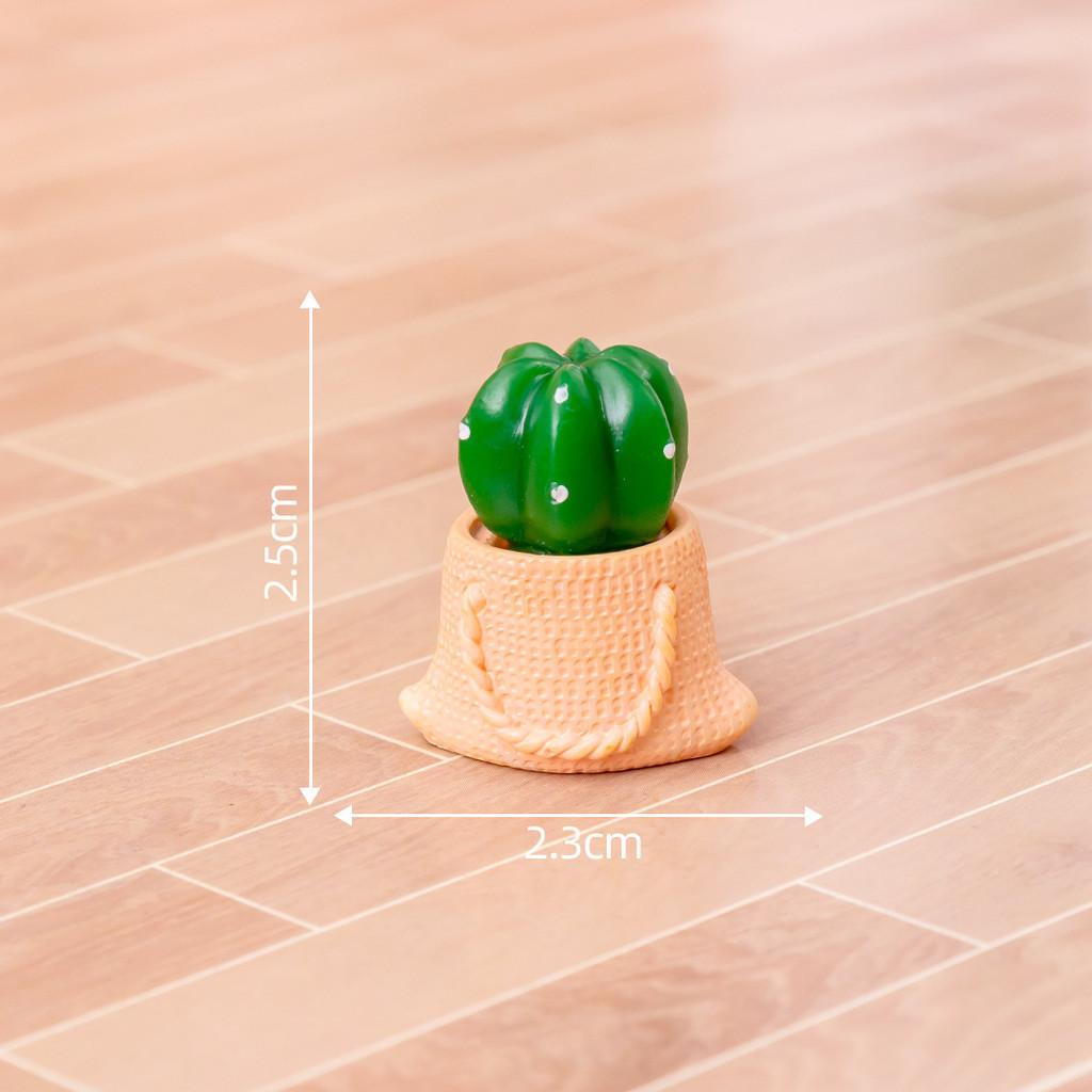 Charming Miniature Resin Cactus For Desk Diy Garden Accessories Cute Plant Decor