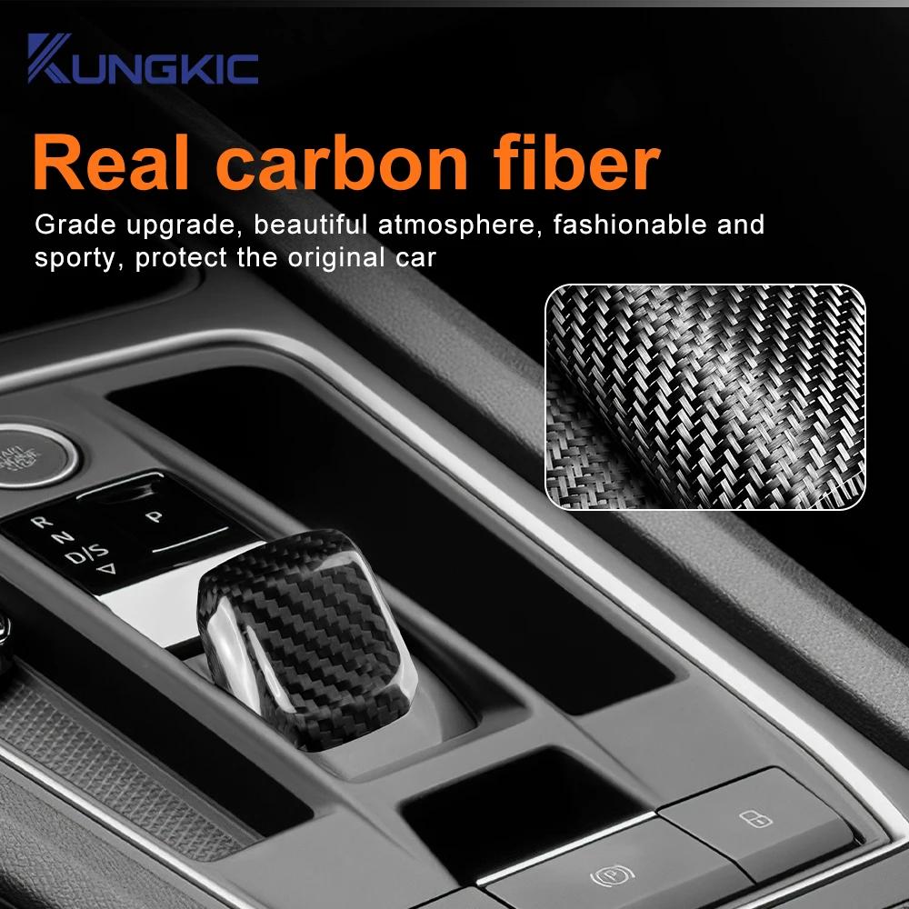 wszcr5 Hard Dry Carbon Fiber For Seat Leon MK4 Cupra Leon Cupra Formentor 2020 2021 2022 2023 2024 2025 Gear Shift Knob Trim Sticker