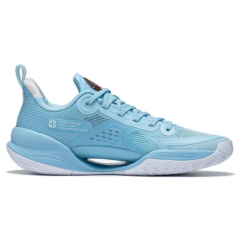 New LiNing Super Light V2 Breathable Support Cushioning Wear Resistant Rebound Low Top Basketball Shoes Blue ABAT029-8