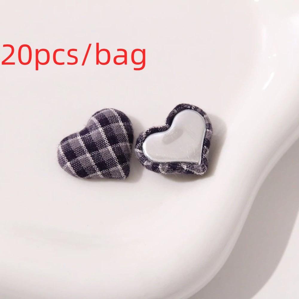 20pcs Heart Button Fabric Bag Buttons 20pcs Set Heart Shape Buttons Sewing Crafts
