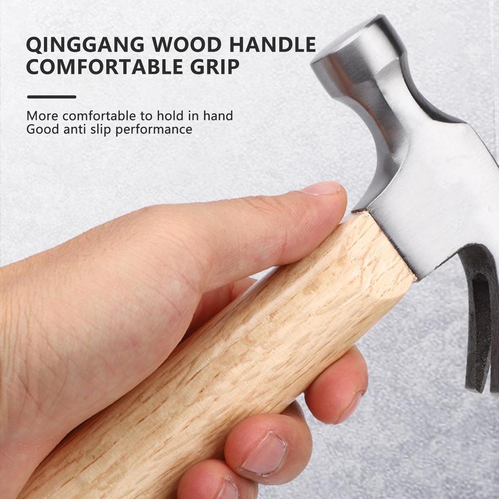 Wood Handle Claw Hammer Convenient To Use with Unique Handle Design Suitable for Machinists Construction Workers