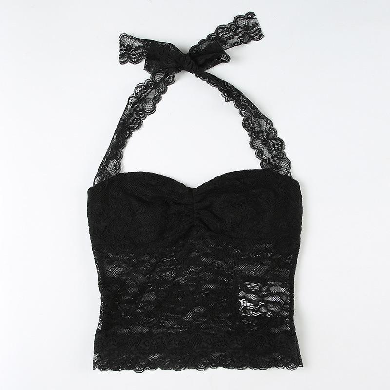 Women's Summer Halter Lace Sexy Halter Slim Slim Vest Top